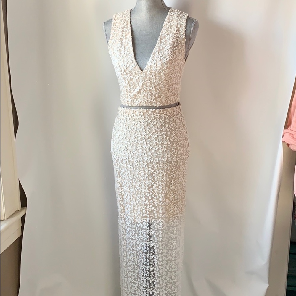Beautiful Embroidered Sheer Pencil Skirt with matching Top